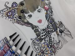 靴にバッグにTシャツに♡ラインストーン風デコができるセタカラー