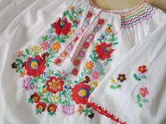 お気に入りのブラウスを指先にちくちくしたみたいな。刺繍ネイルがレトロかわいい♡