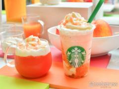 【一足お先に飲んでみた】スタバ新作“ピーチドリンク”は果肉たっぷり贅沢ジューシーな