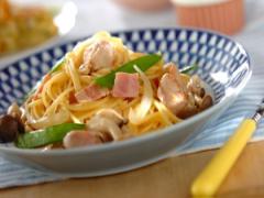フライパンひとつで簡単 「超時短！鶏もも肉とベーコンの和風パスタ」