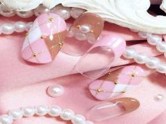 秋冬ネイルの大定番♡上品アーガイル柄デザイン＆セルフ描き方講座