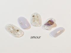 華奢リッチな大人顔。アクセサリー顔負けのワイヤー✕天然石ネイル