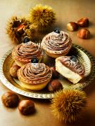 こっくり濃厚な甘さ♪秋の味覚を堪能できるminiチーズタルト“モンブラン”秋季・数量限定