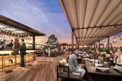 大阪城天守閣が目の前「ザ ランドマークスクエア オオサカ」今秋開業　屋上レストランやバ