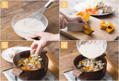 女性に嬉しい豆乳レシピ♡お鍋一つで簡単「豆乳チャウダー」の作り方