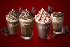 マックカフェ、人気チョコドリンクが復活　新作フラッペ＆アイスチョコも仲間入り