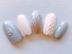 ニット柄ネイルにハマり中！雪柄と合わせて冬気分を満喫♪【365日ネイル】 |