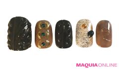 ダークカラーに輝きをしのばせた、大人のための「ニット」ネイル | lMAQUIA