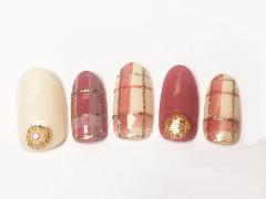 冬デートにおすすめ！王道ガーリーチェック【365日ネイル】 |