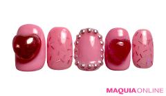 ふたりの愛をつなげる、ときめき「ミレニアルピンク×レッド」ネイル | lMAQUIA