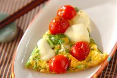 とろ～りチーズとの相性もたまらない！ プチトマトのミニオムレツ