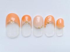 オレンジネイル26選｜夏は気分が上がるセルフネイルを！シンプルデザイン、オレンジ×ピン