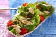 レンジで簡単＆ヘルシー！ マスタードが効いてる「ささ身のサラダ」