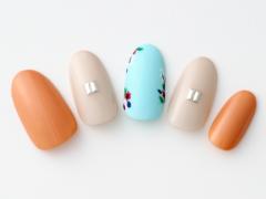 【365日ネイル】マットな水色をプラスして涼感UP！メリハリのあるなじみカラーネイル |