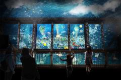 名古屋テレビ塔が水中都市の世界に！神秘的な夜景体験