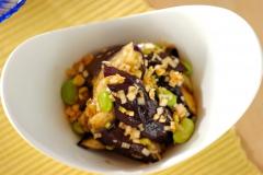 電子レンジでカンタン！ ナスと枝豆の中華風サラダ