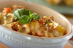 とろ～りチーズ×夏野菜の旨み！「ひき肉と夏野菜のグラタン」