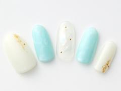 【365日ネイル】お盆は清々しい気持ちになる空色ネイルでお出かけ♪ |