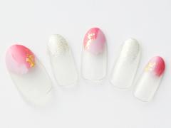 【365日ネイル】2色の甘めピンクをラフに！媚びを感じさせない変形ピンクフレンチ |