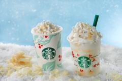スタバ、雪のように真っ白な新フラペ　キラキラと舞い降りる雪片を表現 - ビューティーガ