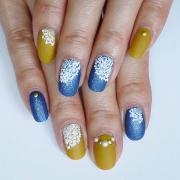 甘辛ミックスがイチオシ！ 手描きレースで個性派デニムネイル【ギ☆のセルフネイル手本帖