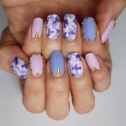 セルフネイル初心者さんにもオススメ！春夏カラーで爽やかカモフラネイル【ギ☆のセルフ