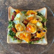 迫力満点♡＠tmytsmさんの豪快トースト＆おにぎりレシピ -