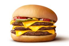 マクドナルド「トリプルチーズバーガー」3段重ねのパティとチーズでボリューム満点 - ビュ