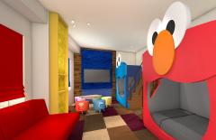 USJ新公式ホテルにセサミストリートやスヌーピーの部屋が登場　超ビッグフェイスのエルモ