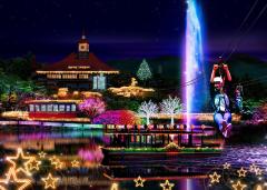 イルミネーションの中で遊べる「那須りんどう湖レイクビュー」が幻想的