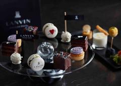 京都でランバン130周年記念アフタヌーンティー、バラやリボンがスイーツに