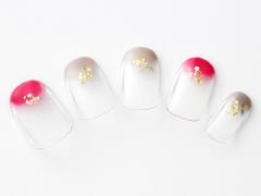 爪先にじゅわっと秋色をにじませて…色っぽさを出す”にじみ”フレンチネイル |