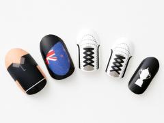 【365日ネイル】強豪NZを象徴して黒を主役に…モードなモノトーンネイル｜ラグビーW杯ネイ