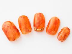 【365日ネイル】エレガントなべっ甲ネイル…短い爪とスマイルフェイスでカジュアルダウン