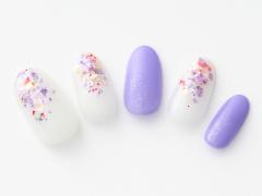 紫陽花色のネイルデザイン｜淡くて優しいカラーで上品に大人かわいく |