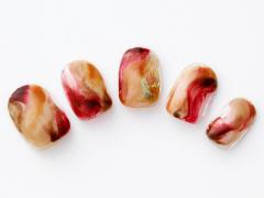 【365日ネイル】夕焼けを思わせる印象的なグラデーション…大人なマーブルネイル |