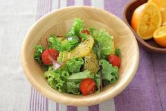 果実の甘みでローカロリー!  グリーンサラダフレッシュオレンジソース|＠ビューティーガー