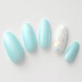 【365日ネイル】明度を上げて爽やかに♪ 夏らしさ満点のスカイブルーネイル |
