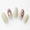 【365日ネイル】シアーなくすみカラーでこなれる…印象に残る淡いカラーのツートンネイル