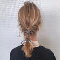 こなれ感たっぷり！革紐を巻いて結ぶだけ！ボブヘアさんの簡単＆垢抜けポニーテールアレ