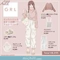 くすみピンクが可愛い♡GRLのメッシュニットがゆるっとおしゃれな大人のカジュアルコーデ